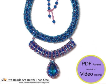 Diamond Lace Necklace and Earrings Set, PDF e-Patterns