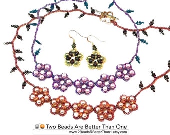 Apple Blossoms Necklace and Earrings e-Pattern (PDF download)