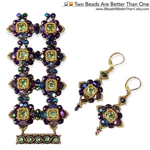 Crowns of Ararat Earrings and Bracelet e-Pattern PDF download image 1