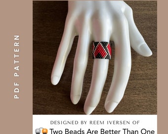 My Valentine Peyote Ring e-Pattern (PDF download)