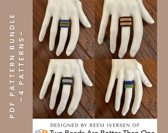 Easy Peasy Peyote Rings e-Pattern Bundle (PDF download)