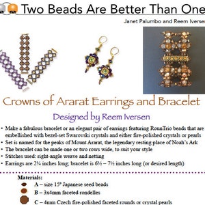 Crowns of Ararat Earrings and Bracelet e-Pattern PDF download image 8