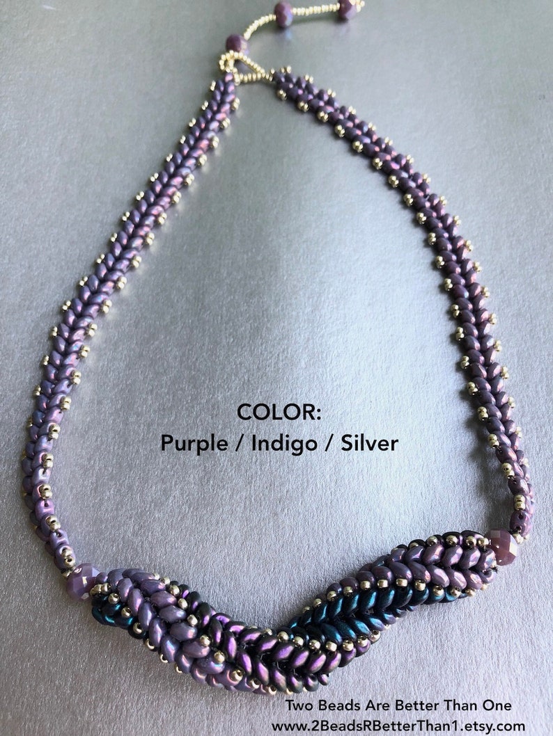 Kit: SuperDuo Twist SetBeads Only Kit Purple/Indigo/Silver