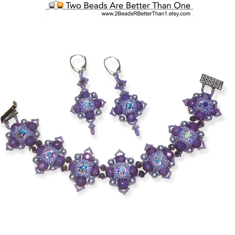 Crowns of Ararat Earrings and Bracelet e-Pattern PDF download image 2