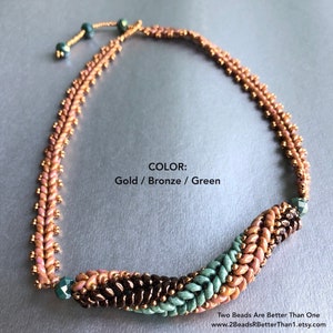Kit: SuperDuo Twist SetBeads Only Kit Gold/Bronze/Green