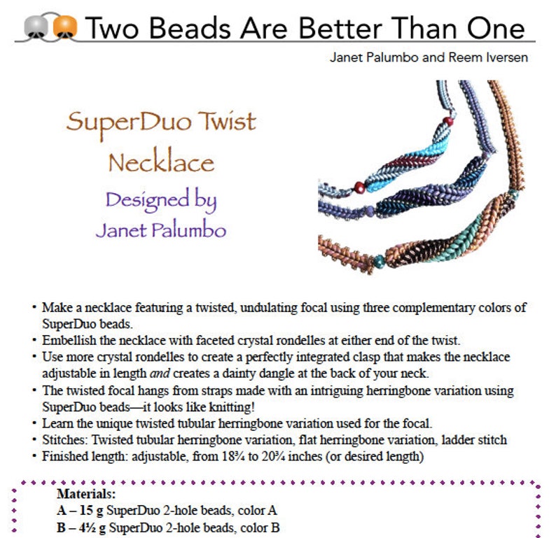 SuperDuo Twist Necklace e-Pattern image 8