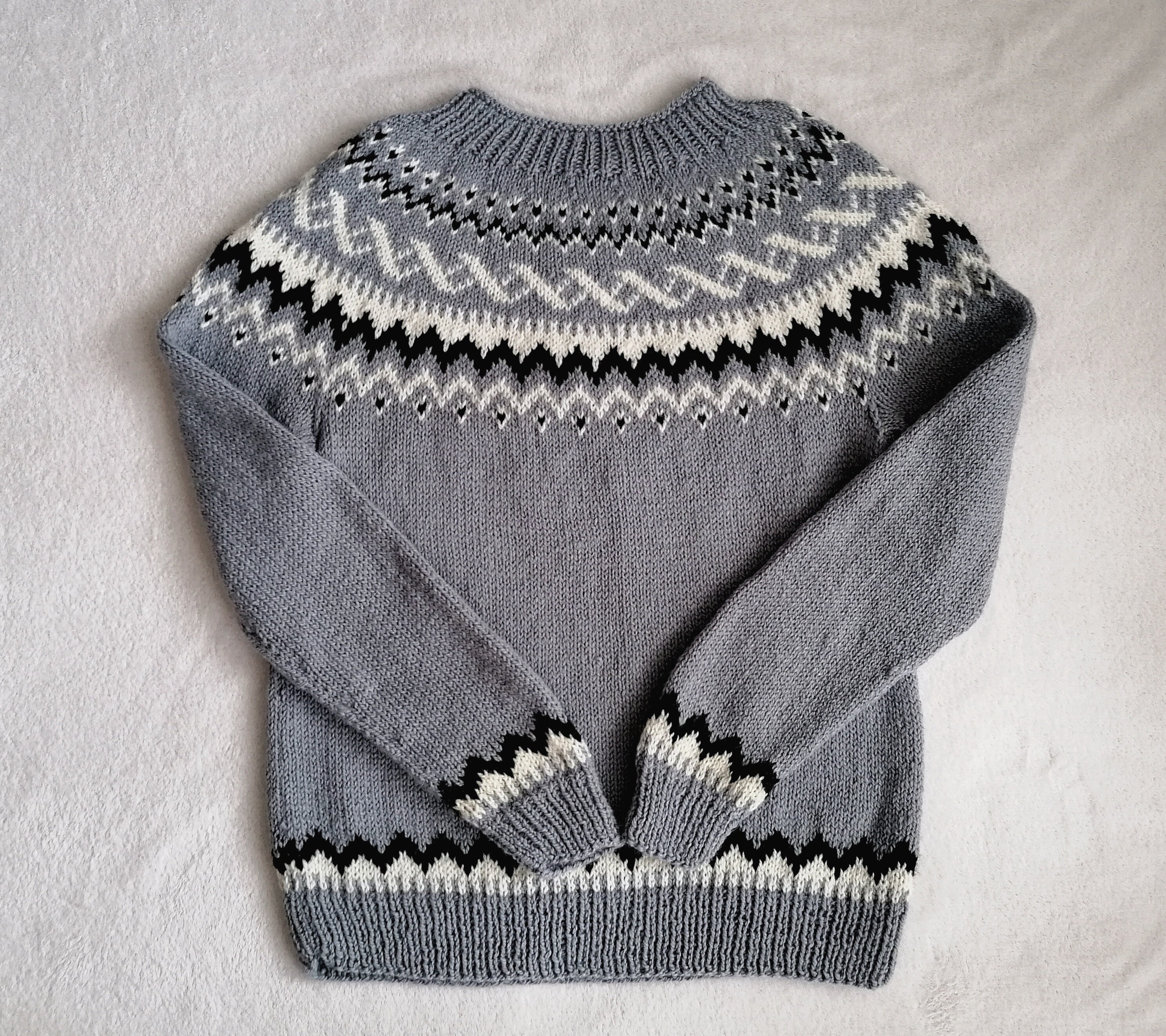 Unisex Icelandic Sweater Nordic Wool Sweater Gray Pullover | Etsy