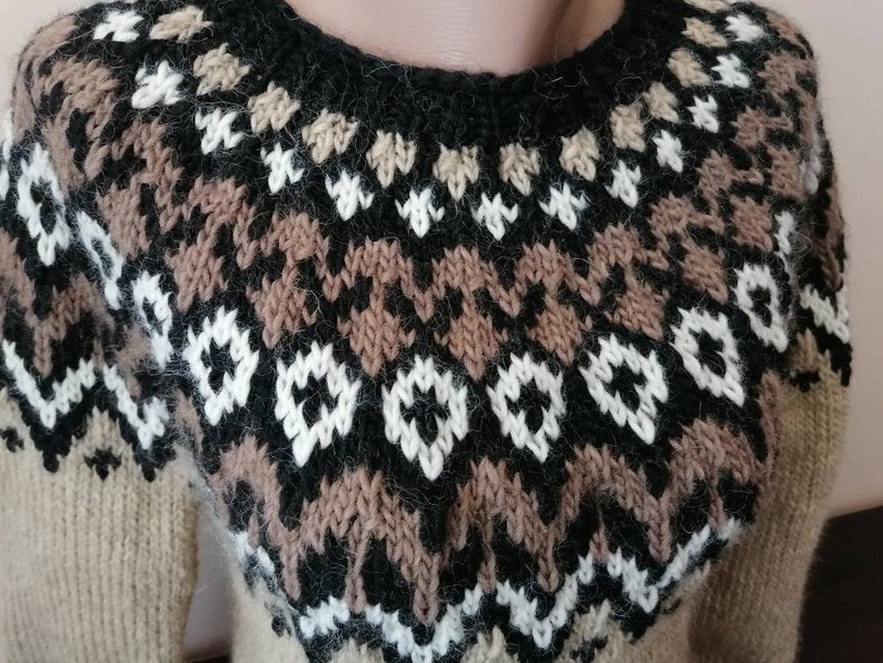 Wool Sweater Icelandic Sweater Riddari Nordic Knit | Etsy