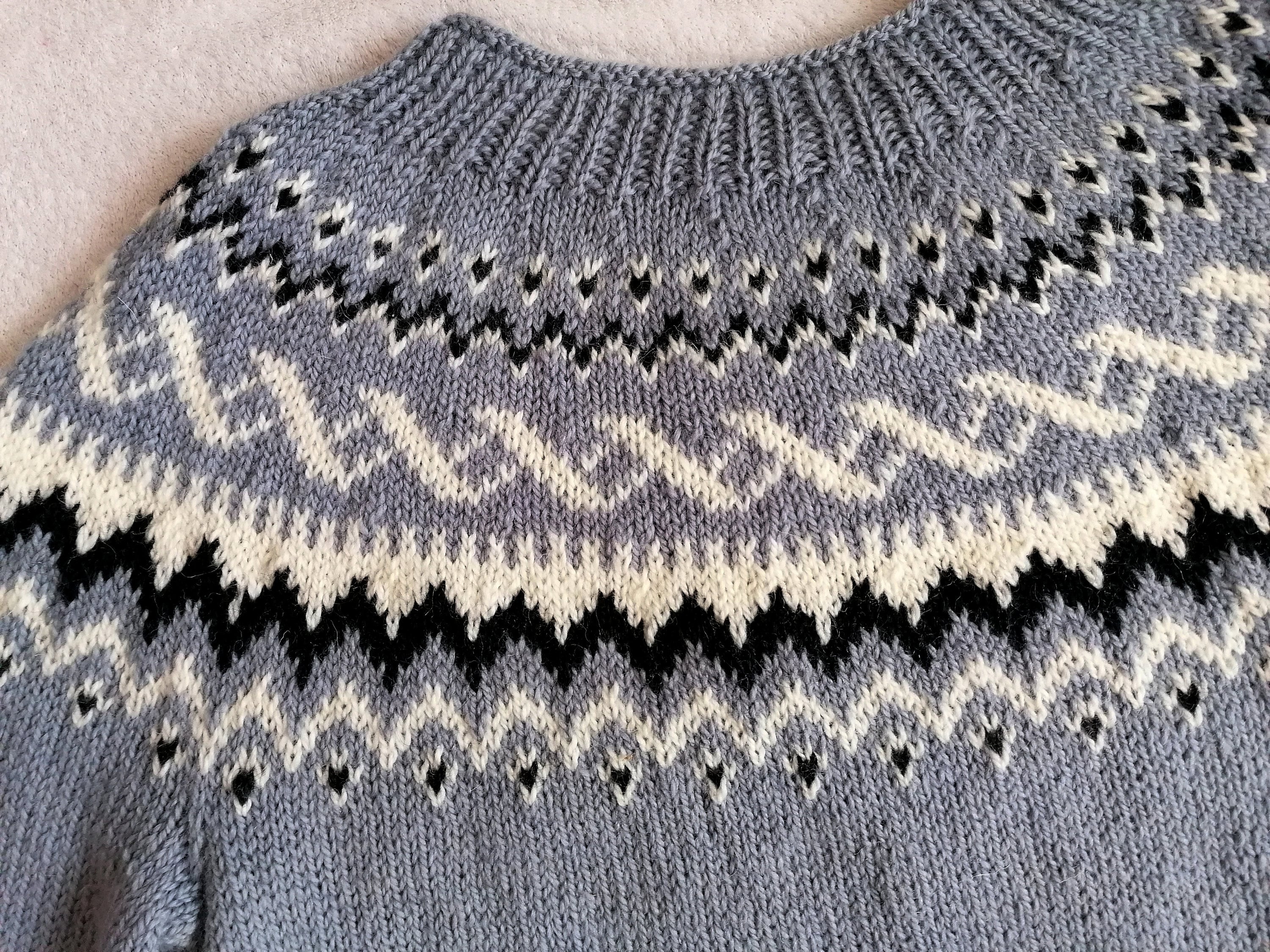 Unisex Icelandic Sweater Nordic Wool Sweater Gray Pullover | Etsy