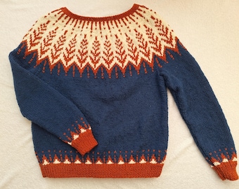 70s Vintage Del Mundo Ecuador Handknitted Wool Sweater Knitwear