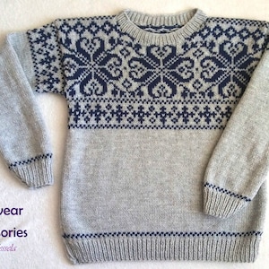 Norwegian Sweater, Unisex Pullover, Nordic Wool Unisex Sweater, Fairisle Made To Order, Gift Idea