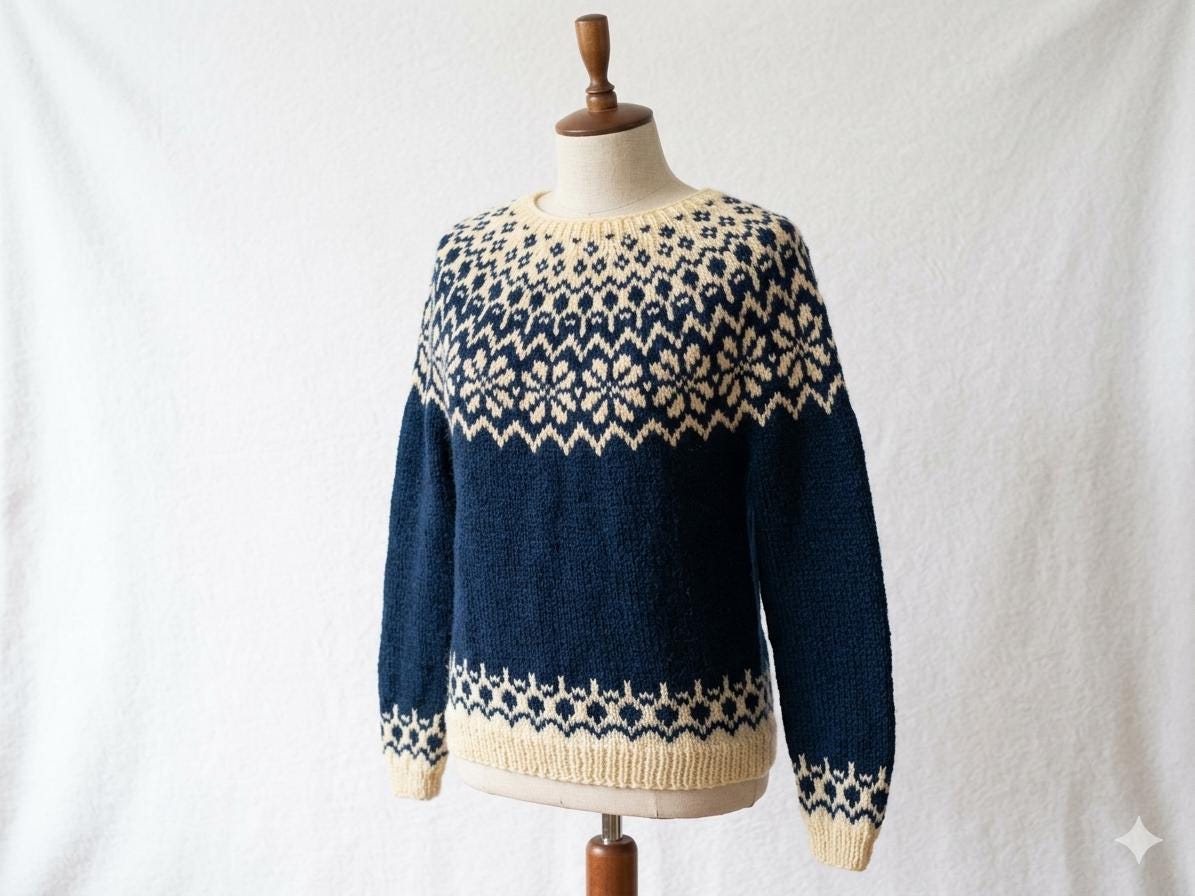 Nordic Wool Sweater: Unisex Icelandic Pullover, Made To Order