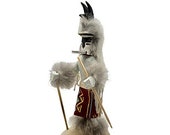 7 Inch Authentic Badger Kachina Doll, Genuine Navajo Native American Tribe Handmade, Artist Signed, Southwestern Collectible Figurine