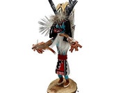 5 Inch Miniature Deer Kachina Doll, Genuine Navajo Native American Tribe Handmade, Natural Materials, Southwestern Collectible Figurine