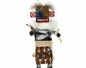 6 Inch Authentic Hillili Kachina Doll, Genuine Navajo Native American Tribe Handmade, Artist Signed, Southwestern Collectible Figurine