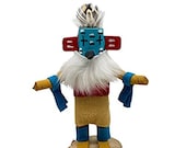 5 Inch Miniature Hummingbird Kachina Doll, Navajo Native American Tribe Handmade, Artist Signed, Southwestern Collectible Figurine
