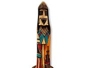 6 Inch Authentic Long Hair Kachina Doll, Genuine Navajo Native American Tribe Handmade, Artist Signed, Southwestern Collectible Figurine
