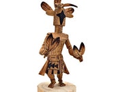 6 Inch Authentic Chasing Star Kachina Doll by Robert Platero, Navajo Native American Tribe Handmade, Artist Signed, Southwestern