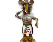 7 Inch Authentic Chipmunk Kachina Figure, Genuine Navajo Native American Tribe Handmade, Artist Signed, Southwestern Collectible Figurine