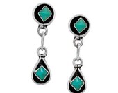 Genuine Sleeping Beauty Turquoise Earrings, 925 Sterling Silver, Native American USA Handmade, Post Style, Nickle Free