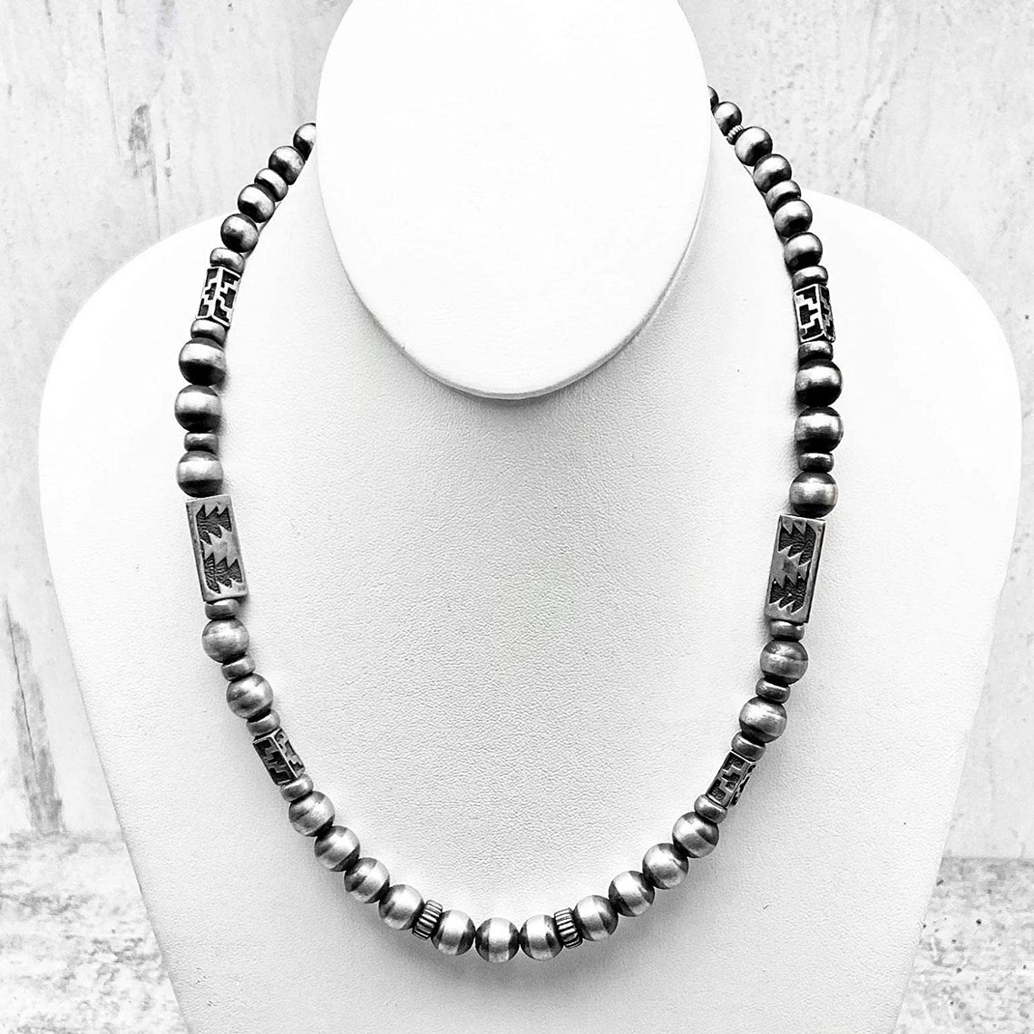 20 inch Genuine Navajo Pearl Necklace Sterling Silver Etsy