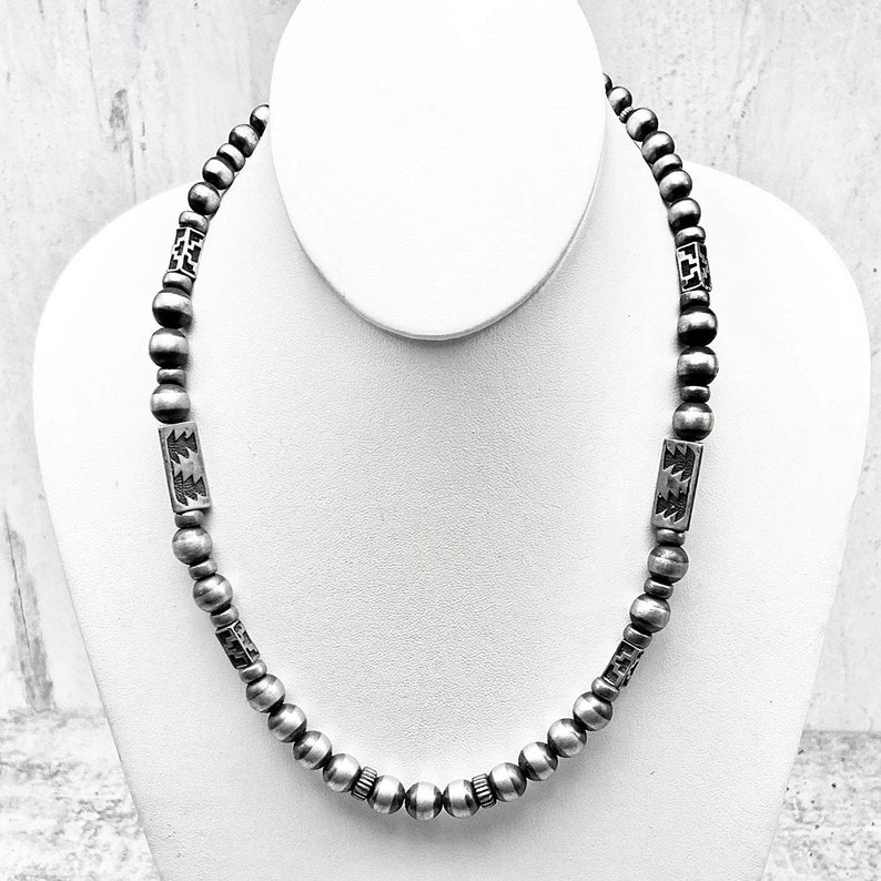 20 inch Genuine Navajo Pearl Necklace Sterling Silver Etsy