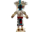 8 Inch Authentic Chasing Star Kachina Figure, Navajo Native American Tribe Handmade, Artist Signed, Southwestern Collectible Figurine