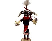6 Inch Authentic Mudhead Kachina Doll, Navajo Native American Tribe Handmade in the USA, Artist Signed, Southwestern Collectible Figurine