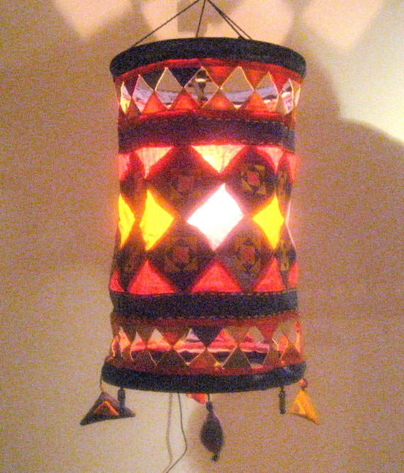 Vintage Asian Lamp Shade Hand Made Lamp Shade Lamp Cover Etsy