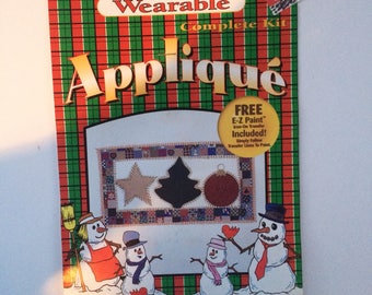 Vintage Holiday Wearable Iron-On Applique Kit, by Stan Rising Christmas Ornaments