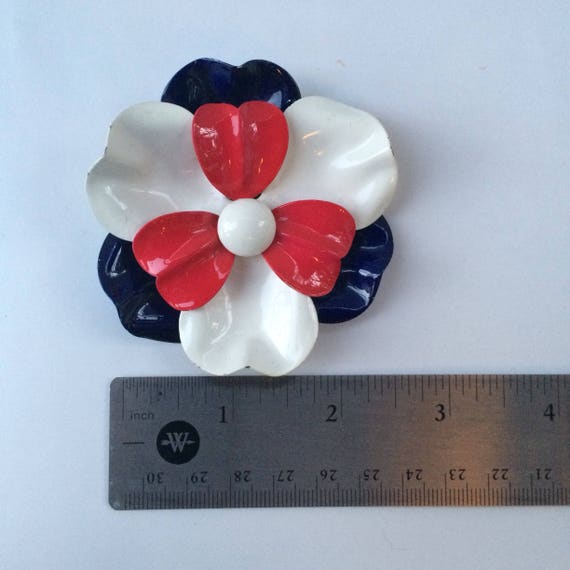 Pansy Flower Enamel Brooch, Floral Pin Costume Je… - image 6