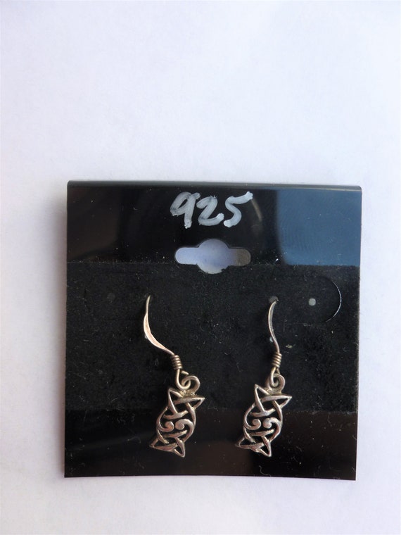 925 Sterling Silver Celtic Knot Earrings - image 1