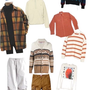 Gender Neutral Vintage Clothing Box Clothing Bundle Accessories Curated Personalized Thrifted Clothes Unisex Outfits