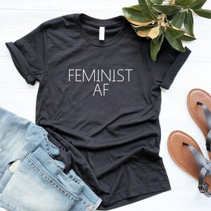 Feminist AF T-shirts Tumblr Graphic Tee for Womens Shirts for - Etsy