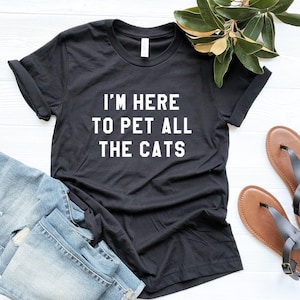 Cat lover gift shirt funny womens shirts with saying tumblr graphic tee for teens girl gifts women printed tshirts Black