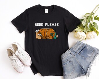Beer please Funny t shirt for mens graphic tee for men tshirts Beer drinker gifts for men