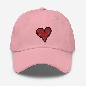 Red Heart cute baseball cap womens caps for men embroidered hat valentines day gift for teenage girl