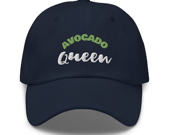 Avocado queen funny saying baseball hat women cute embroidered y2k dad cap vegan gift for her