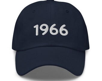 1966 birthday cap for men embroidered dad hat Personalized baseball cap for women 58th birthday gift for him
