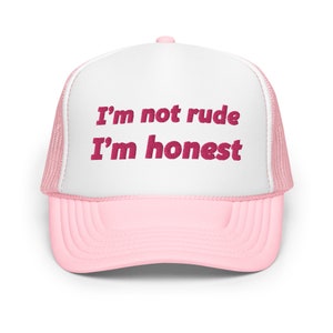 I&#39;m not rude I&#39;m honest funny Trucker hat for women men cute y2k humor cap novelty gift