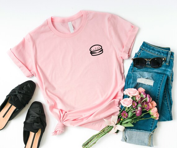 Camisa de hamburguesa camiseta bolsillo camisa mujer camiseta grafica tumblr ropa hipster camisa adolescente regalo mujeres camisetas impresas Etsy Mexico
