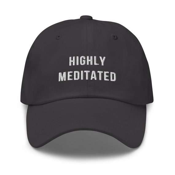 Highly Meditated Funny Baseball Cap for Women Embroidered Baseball Hats  With Saying Meditation Gift 
