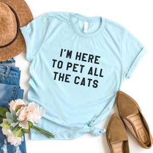 Cat lover gift shirt funny womens shirts with saying tumblr graphic tee for teens girl gifts women printed tshirts Heather Ice Blue