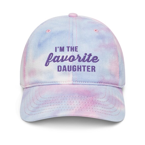 I'm the Favorite Daughter Funny Sayings Tie Dye Hat for Women's Embroidered  Baseball Cap Daughters Gift 