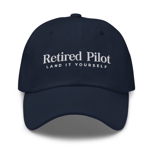 Retired pilot cool baseball cap for men's baseball hat embroidered dad hat father's day gift for pilots