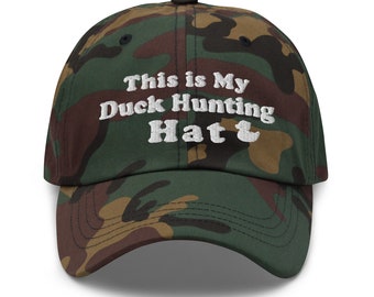 This is My Duck Hunting Hat Funny Baseball Hat for Men Women Embroidered Dad Cap Hunter Gift