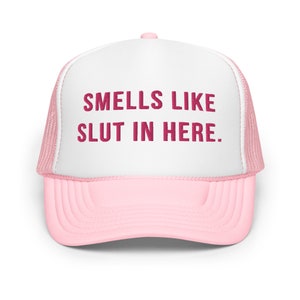 Smells like sl*t in here funny trucker hat women adult humor inappropriate offensive cap gag gift for her