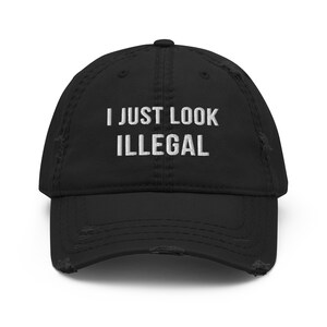 Solo miro la gorra de béisbol angustiada ilegal para el sombrero de béisbol divertido no estructurado de las mujeres regalos divertidos para los hombres