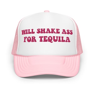 Sacudirá el culo por tequila divertido sombrero de camionero mujeres inapropiado sucio adulto humor gorra regalo para ella
