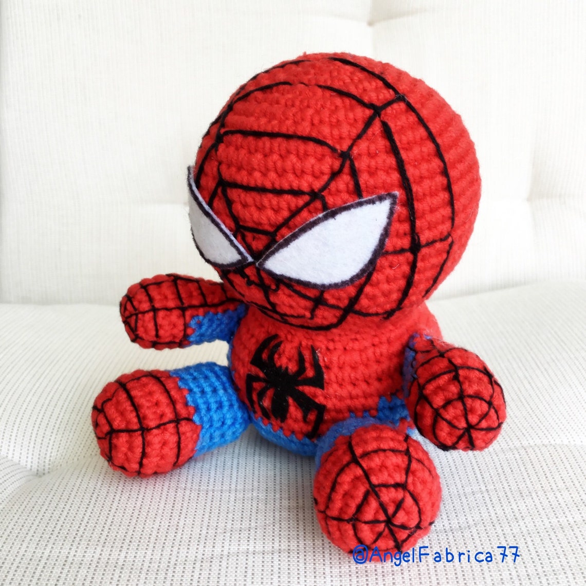 Crochet Yarn Spiderman Spider Net Spiderman Logo Amigurumi - Etsy